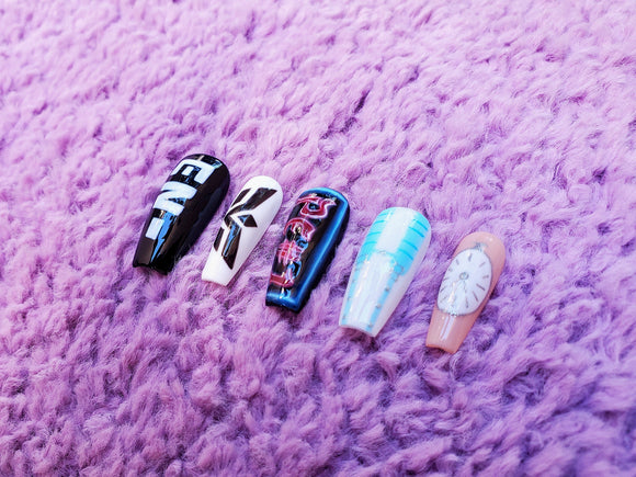 Enhypen - Future Perfect (Pass the MIC) Inspired Nails